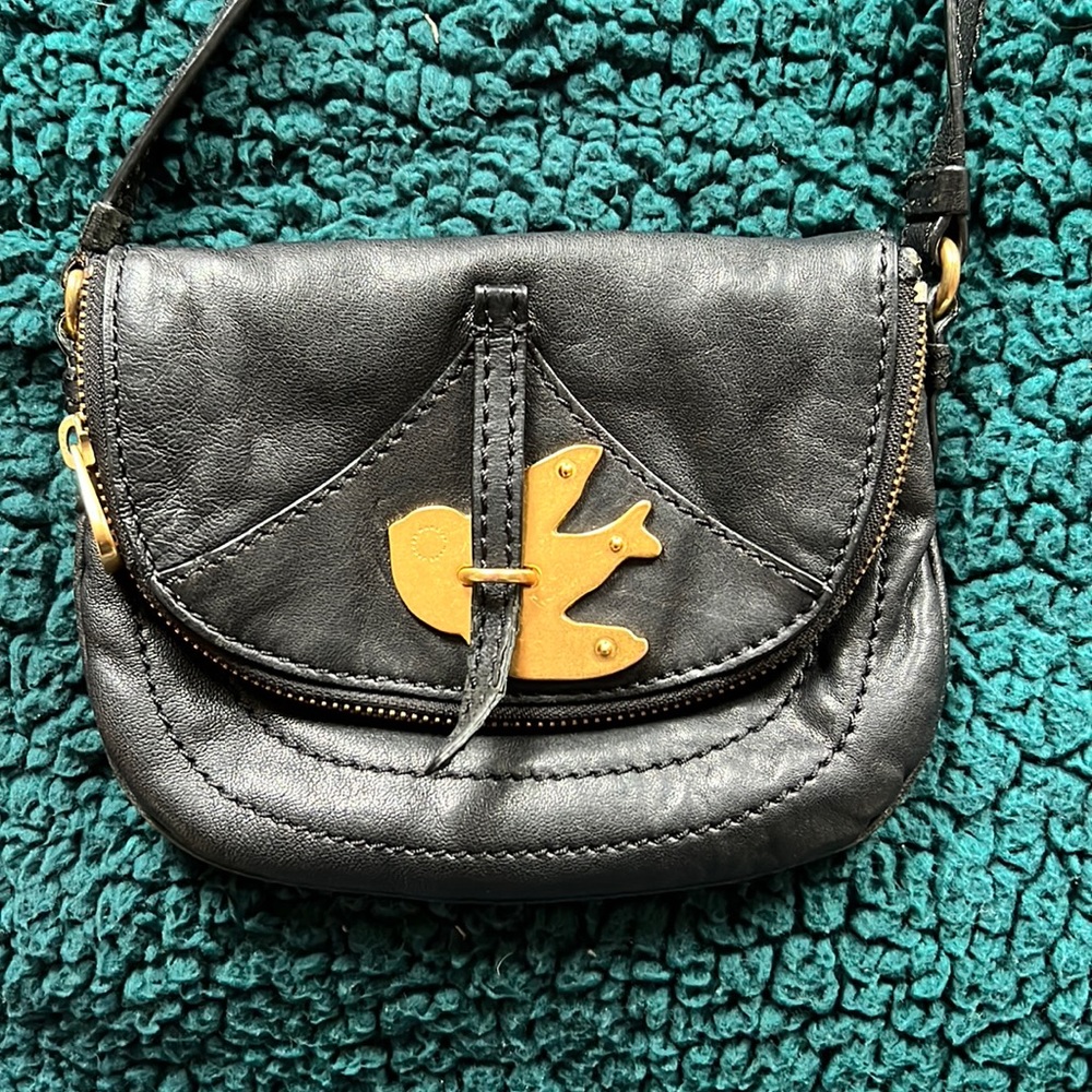 Marc Jacobs Petal to the Metal Crossbody Black Leather Purse